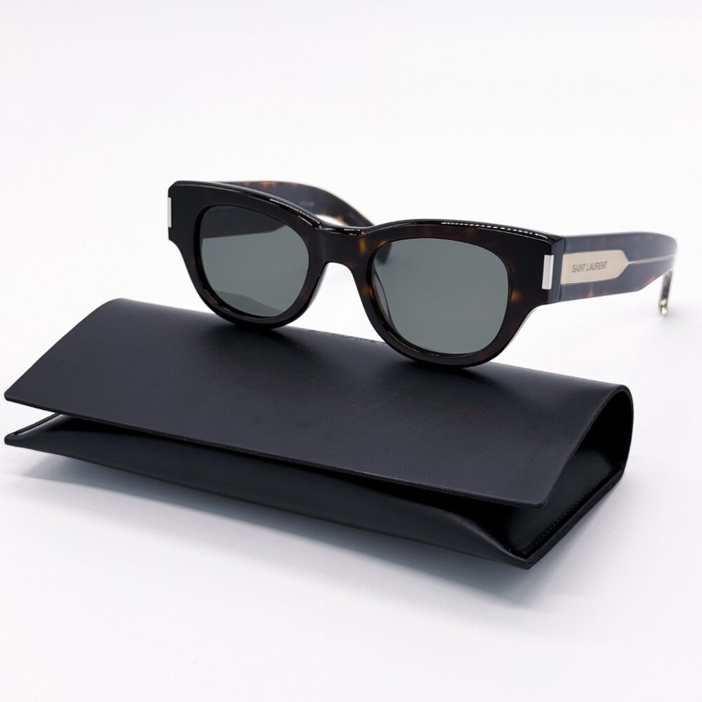 NEW SAINT LAURENT SL 573 002 DARK HAVANA WOMEN SUNGLASSES SAINT LAURENT SL573 - Picture 1 of 10
